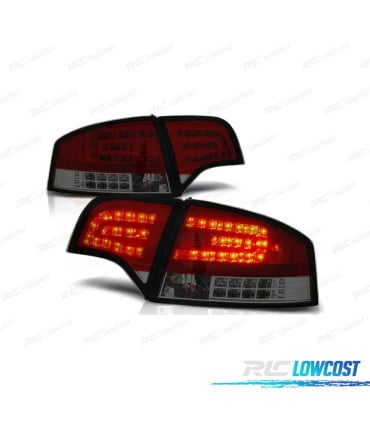 PILOTOS LED AUDI A4 B7 04-07 ROJO AHUMADO