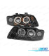 FAROS AUDI A4 B6 00-04 OJOS ANGEL HALOGENOS FONDO NEGRO