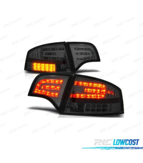 PILOTOS AUDI A4 B7 04-07 LED FONDO CROMO AHUMADO