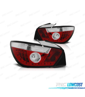 PILOTOS SEAT IBIZA 08-12 3PUERTAS LED ROJO CROMO