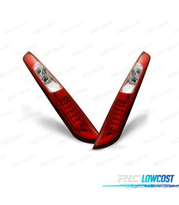 PILOTOS PARA FORD FOCUS MK2 04-08 LED ROJO CROMO