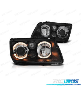 FAROS VOLKSWAGEN VW BORA 98-05 OJOS ANGEL FONDO NEGRO H7 H7 H3