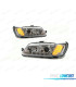 FAROS PEUGEOT 306 93-97 LUZ DIURNA LED FONDO CROMO
