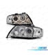 FAROS AUDI A6 4B 97-01 OJOS ANGEL FONDO CROMO