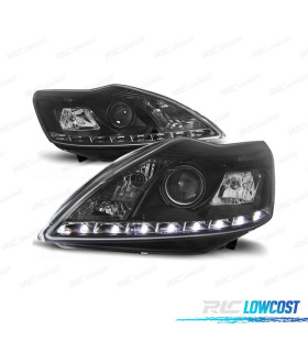 FAROS FORD FOCUS 08-11 LUZ DIURNA FONDO NEGRO