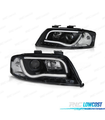 FAROS AUDI A6 4B 97-99 LUZ DIURNA TUBE LIGHT FONDO NEGRO