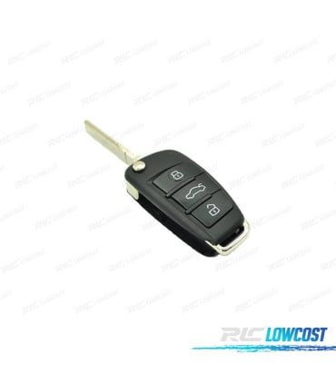 CARCASA LLAVE AUDI CUADRADA 3 BOTONES ESPADIN LATERAL