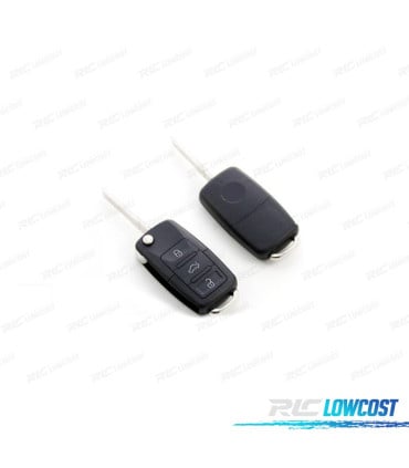 CARCASA LLAVE VOLKSWAGEN VW CUADRADA 3 BOTONES ESPADIN LATERAL