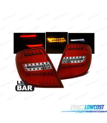 PILOTOS MERCEDES CLASE C W204 KOMBI 07-11 LED BAR ROJO