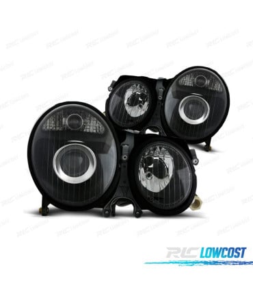 FAROS PARA MERCEDES CLASE E W210 99-02 FONDO NEGRO