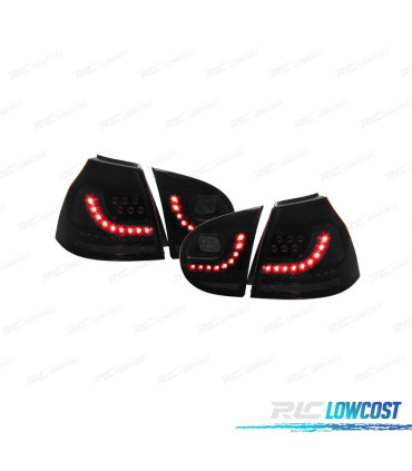 PILOTOS VOLKSWAGEN VW GOLF 5 03-08 LED FONDO NEGRO AHUMADO