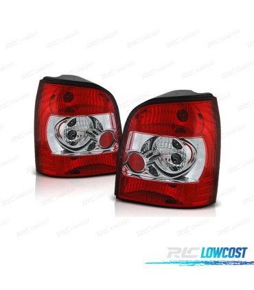 PILOTOS AUDI A4 B5 AVANT 95-01 ROJO CROMO