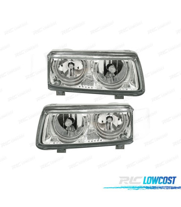 FAROS OJOS ANGEL VOLKSWAGEN VW PASSAT 93-96 FONDO CROMO