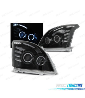 FAROS PARA TOYOTA LAND CRUISER FJ120 03-08 OJOS ANGEL FONDO NEGRO
