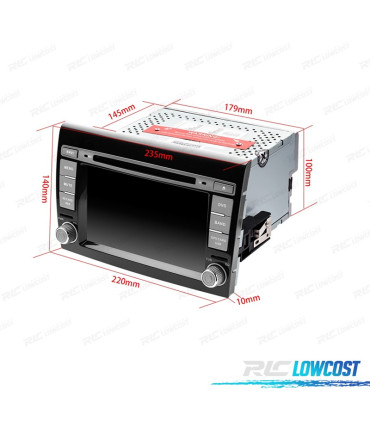RADIO NAVEGADOR 7" PARA FIAT BRAVO 07-14 USB GPS TACTIL HD