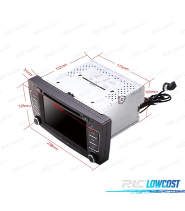 RADIO GPS ANDROID 10 PARA SKODA OCTAVIA 09-13 USB TACTIL HD