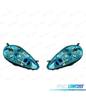 FAROS FIAT GRANDE PUNTO 05-08 OJOS ANGEL FONDO CROMO