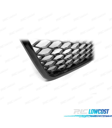 PARRILLA AUDI A4 B7 04-09 LOOK RS NEGRO BRILLO