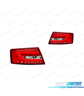 PILOTOS AUDI A6 04-08 ROJO BLANCO LED