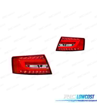 PILOTOS AUDI A6 04-08 ROJO BLANCO LED