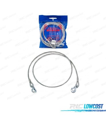 CABLE DE ACERO REMOLQUE CON DOBLE GANCHO