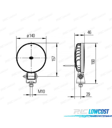 LUZ DE TRABAJO HELLA 140MM 12-24V