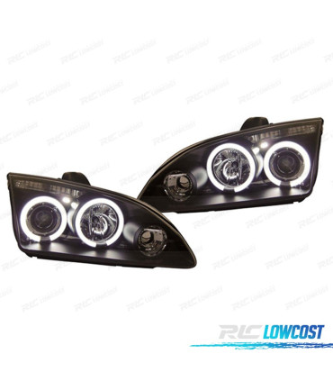 FAROS FORD FOCUS 04-08 OJOS ANGEL CCFL FONDO NEGRO
