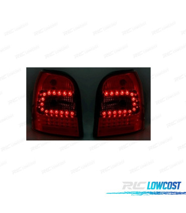 PILOTOS AUDI A4 B5 AVANT 95-01 LED ROJO CROMO