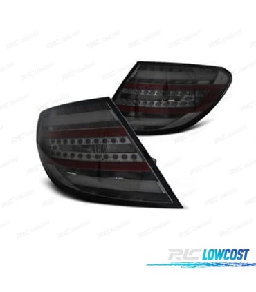 PILOTOS MERCEDES CLASE C W204 SEDAN 07-11 GRIS AHUMADO LED BAR