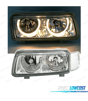 FAROS OJOS ANGEL FONDO CROMO VOLKSWAGEN VW PASSAT 93-96 H7