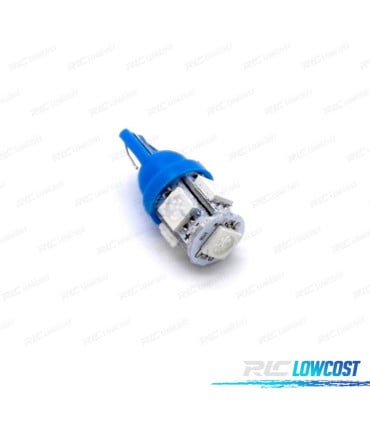 BOMBILLA LED AZUL W5W T10