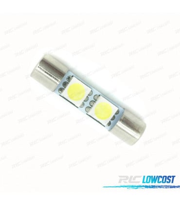 BOMBILLA LED TIPO FUSIBLE 28MM 2LED