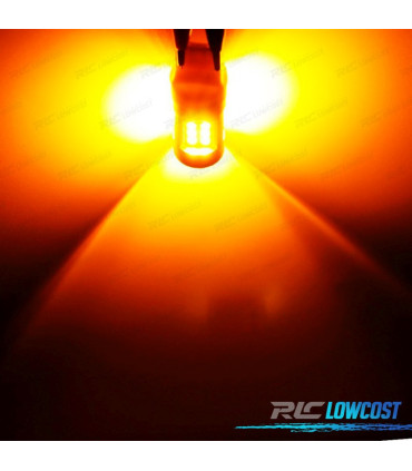 BOMBILLA LED T20 W21W AMBAR CANBUS