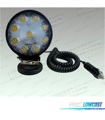 FOCO LED 27W + IMAN COCHE, CAMIÓN, QUAD O MOTO