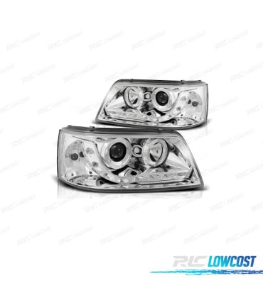 FAROS VOLKSWAGEN VW T5 03-09 LUZ DIURNA FONDO CROMO