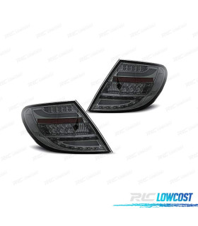 PILOTOS PARA MERCEDES CLASE C W204 SEDAN 07-11 LED BAR GRIS AHUMADO