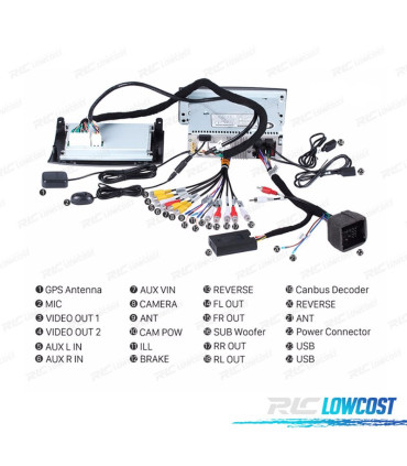 RADIO GPS ANDROID 14 PARA PEUGEOT 407 04–10