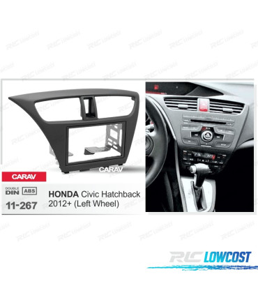 MARCO NEGRO RADIO 2-DIN PARA HONDA CIVIC HATCHBACK 2012+