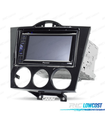 MARCO NEGRO BRILLO RADIO 2-DIN PARA MAZDA RX-8 03-08 AIRE ACONDICIONADO MANUAL