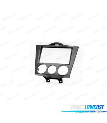 MARCO NEGRO BRILLO RADIO 2-DIN PARA MAZDA RX-8 03-08 AIRE ACONDICIONADO MANUAL