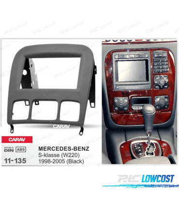 MARCO NEGRO RADIO 2-DIN PARA MERCEDES CLASE-S