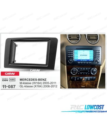 MARCO NEGRO RADIO 2-DIN PARA MERCEDES CLASE-M CLASE-GL