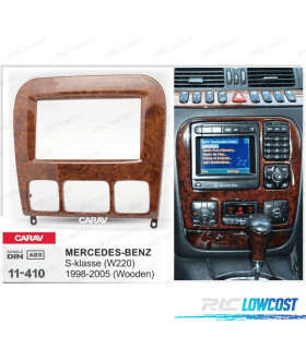 MARCO MADERA ALTO BRLLO RADIO 2-DIN PARA MERCEDES CLASE-S