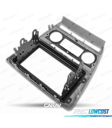 MARCO GRIS RADIO 2-DIN PARA SKODA OCTAVIA 08-13 CON AIRE ACONDICIONADO AUTOMÁTICO