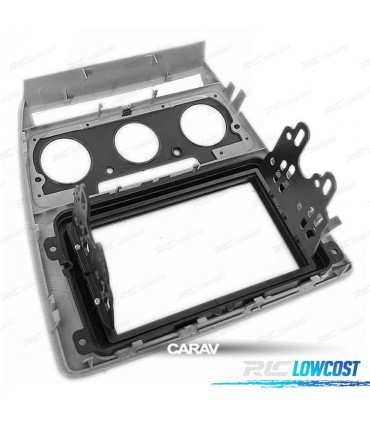MARCO GRIS RADIO 2-DIN PARA SKODA OCTAVIA 08-13 CON AIRE ACONDICIONADO MANUAL