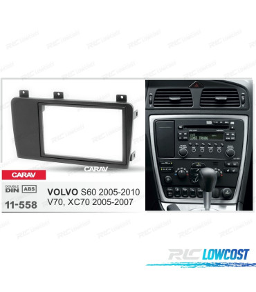 MARCO NEGRO RADIO 2-DIN PARA VOLVO S60 05-10 V70 XC70 05-07