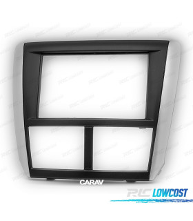 MARCO NEGRO GRIS RADIO 2-DIN PARA SUBARU FORESTER 08-12 IMPREZA 07-12