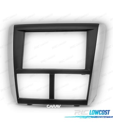 MARCO NEGRO GRIS RADIO 2-DIN PARA SUBARU FORESTER 08-12 IMPREZA 07-12