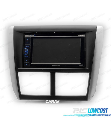 MARCO NEGRO GRIS RADIO 2-DIN PARA SUBARU FORESTER 08-12 IMPREZA 07-12