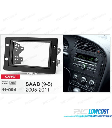 MARCO NEGRO RADIO 2-DIN PARA SAAB 9-5